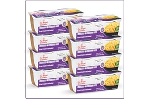 Eat Regal Ready to Eat Microwavable Broccoli & Cheddar Rice Cups 4.4 Ounce, 2 Count (Pack of 8) | Preservative free | Non-GMO | BPA-Free Cups