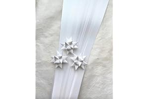 FROEBEL MINT Shimmer Metallic Paper Strips ~Weaving, Moravian Stars, German Stars, Froebel Stars (50 strips) (Pearl, 1/4 inch)