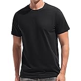 VEIISAR Mens T Shirt - Short Sleeve Crew Neck Soft Fitted Elastic Tees Fresh Classic Tshirts Color 20+