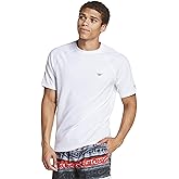 Speedo Men's Uv Swim Shirt Short Sleeve Regular Fit Solid