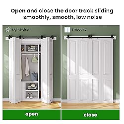 SMARTSTANDARD 72" Bifold Sliding Barn Door Hardware