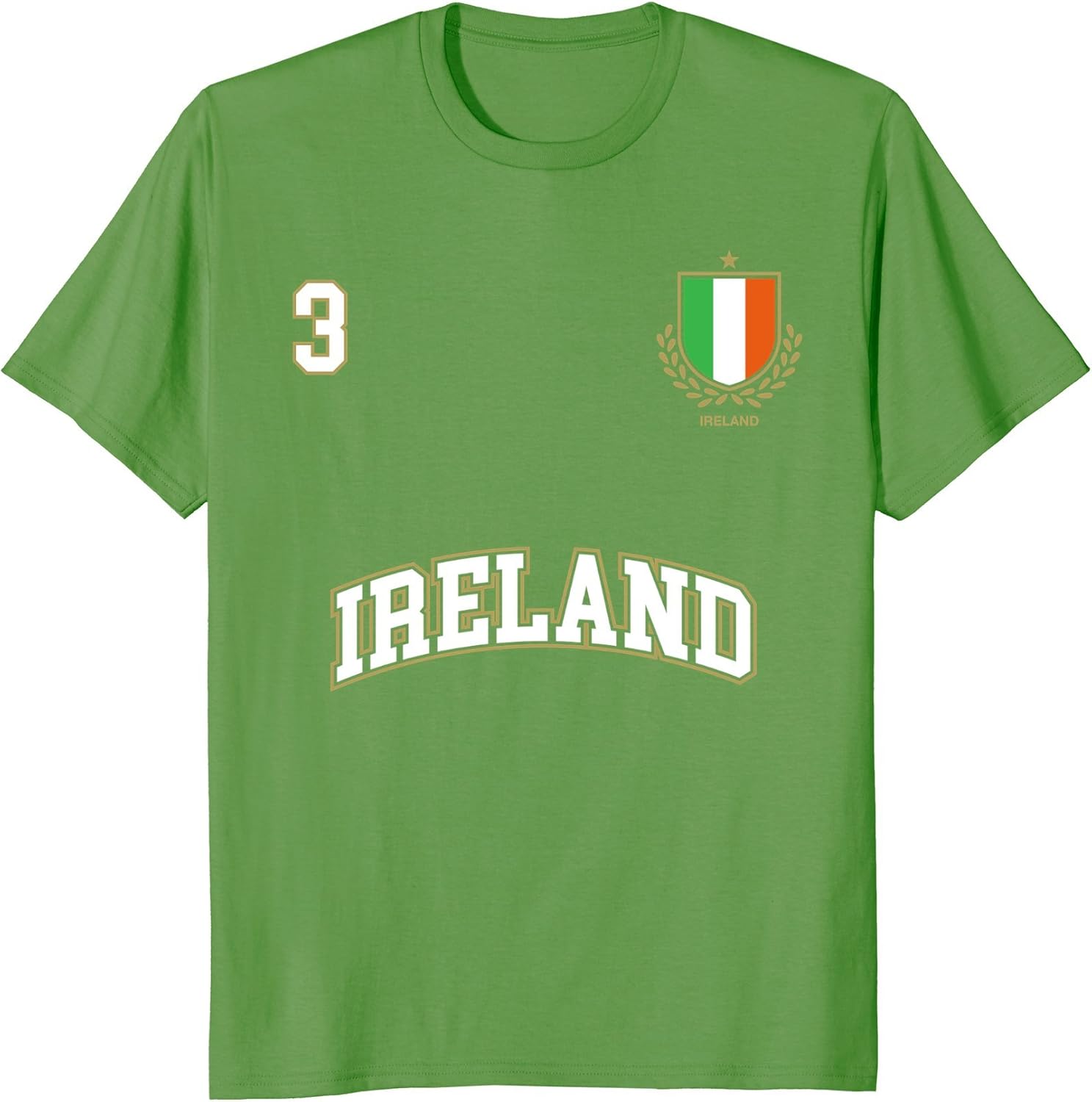 Ireland Shirt 3 Irish Soccer Football Irish Flag Tee Clothing