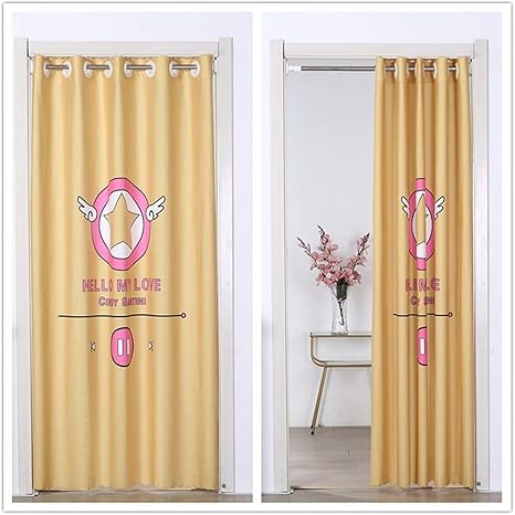Amazon のれん ドアカーテン 暖簾 間仕切り アコーディオン アニメ 字母柄 防音 やわらか 昼夜目隠し 省エネ お手入れ簡単 断熱 家庭用 商店用 台所 出入り口 トイレ オシャレ 洗濯機で洗える つっぱり棒付き オールシーズ対応 のれん オンライン通販