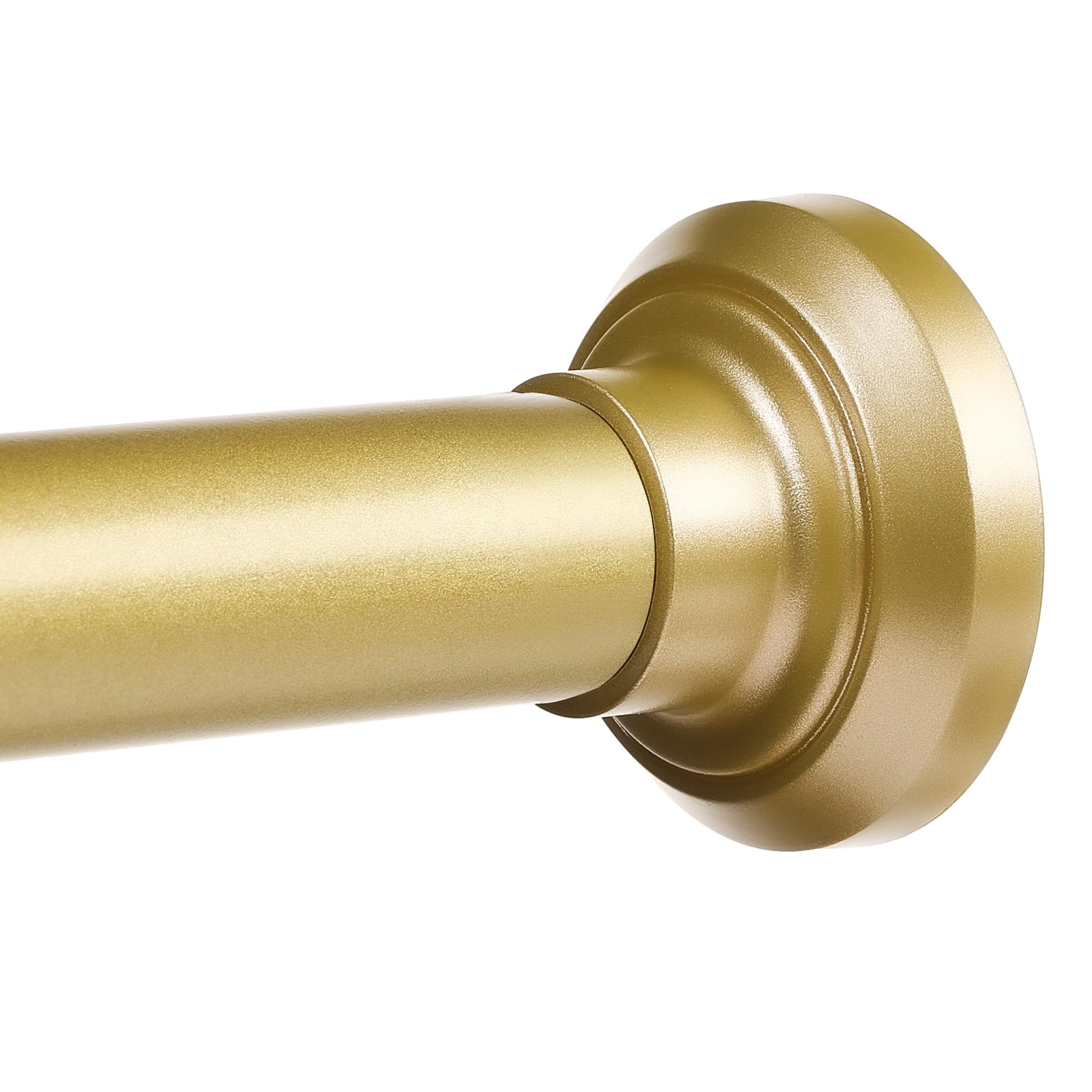 Photo 1 of ENJOYBASICS Gold Shower Curtain Rod 30 to 76 Inches, 1 Inch Stainless Steel Adjustable Spring Tension Rods No Drill for Bathroom, Closet, Window, Room Divider, Never Rust, Non Slip