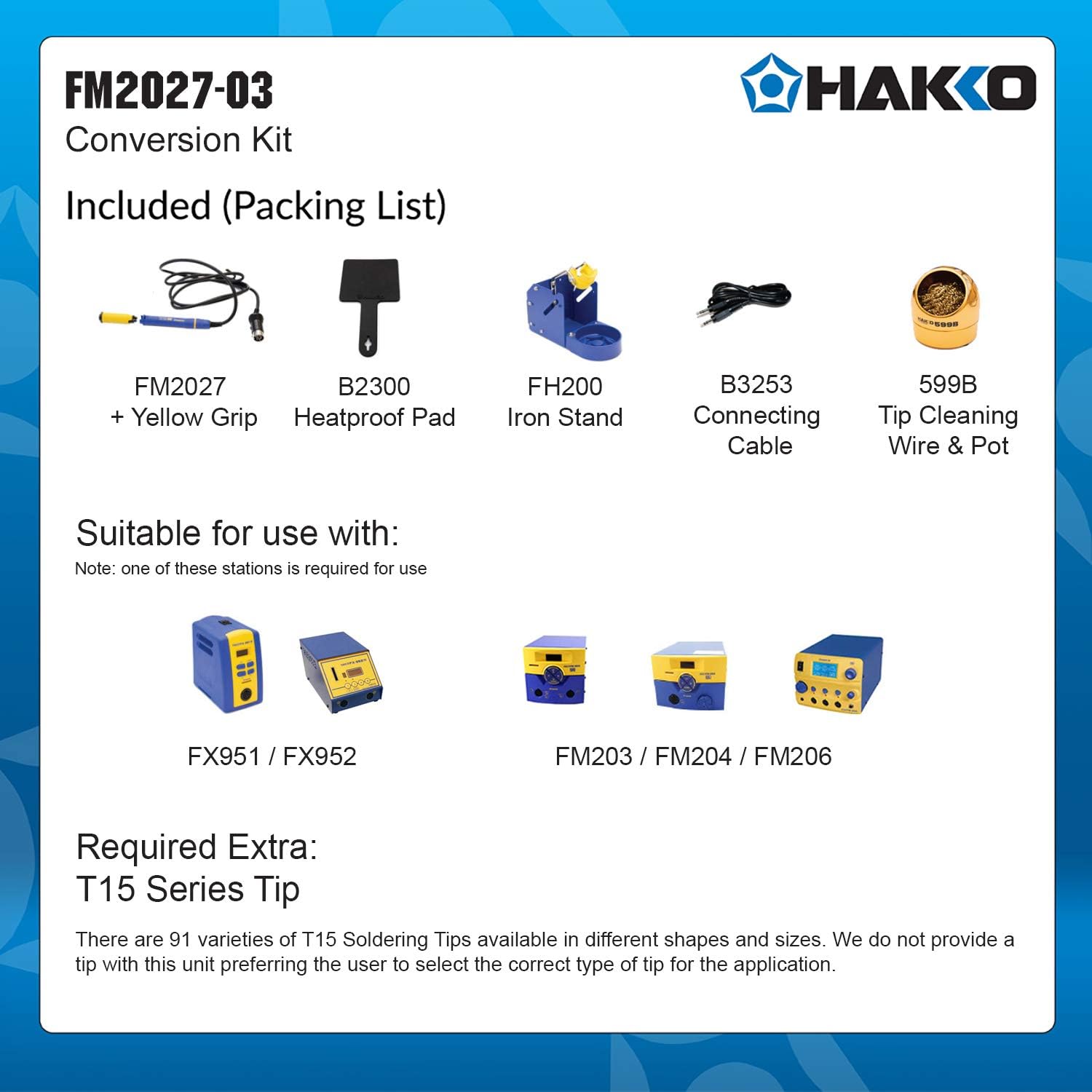 Hakko FM2027-03 Soldering Iron Conversion Kit - Image 3