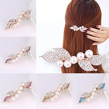 Amazon Com 1pc Chic Fashion Metal Leaf Shape Hair Clip Barrettes