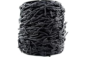 Xsotica-Barbed Wire Genuine Leather Cord for Jewellery Bracelets for Necklace Making Art & Craft DIY (1 Meter, Black, 1)