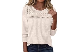 LILLUSORY Womens Long sleeve Sweaters Shirts Fall Tops