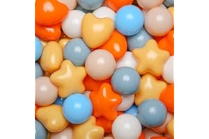 TRENDPLAY Ball Pit Balls Big Star Heart Shapes for Toddlers Kids, BPA Free, for Soft Play, Pool, Tent, Party,50 100 200 500 pcs