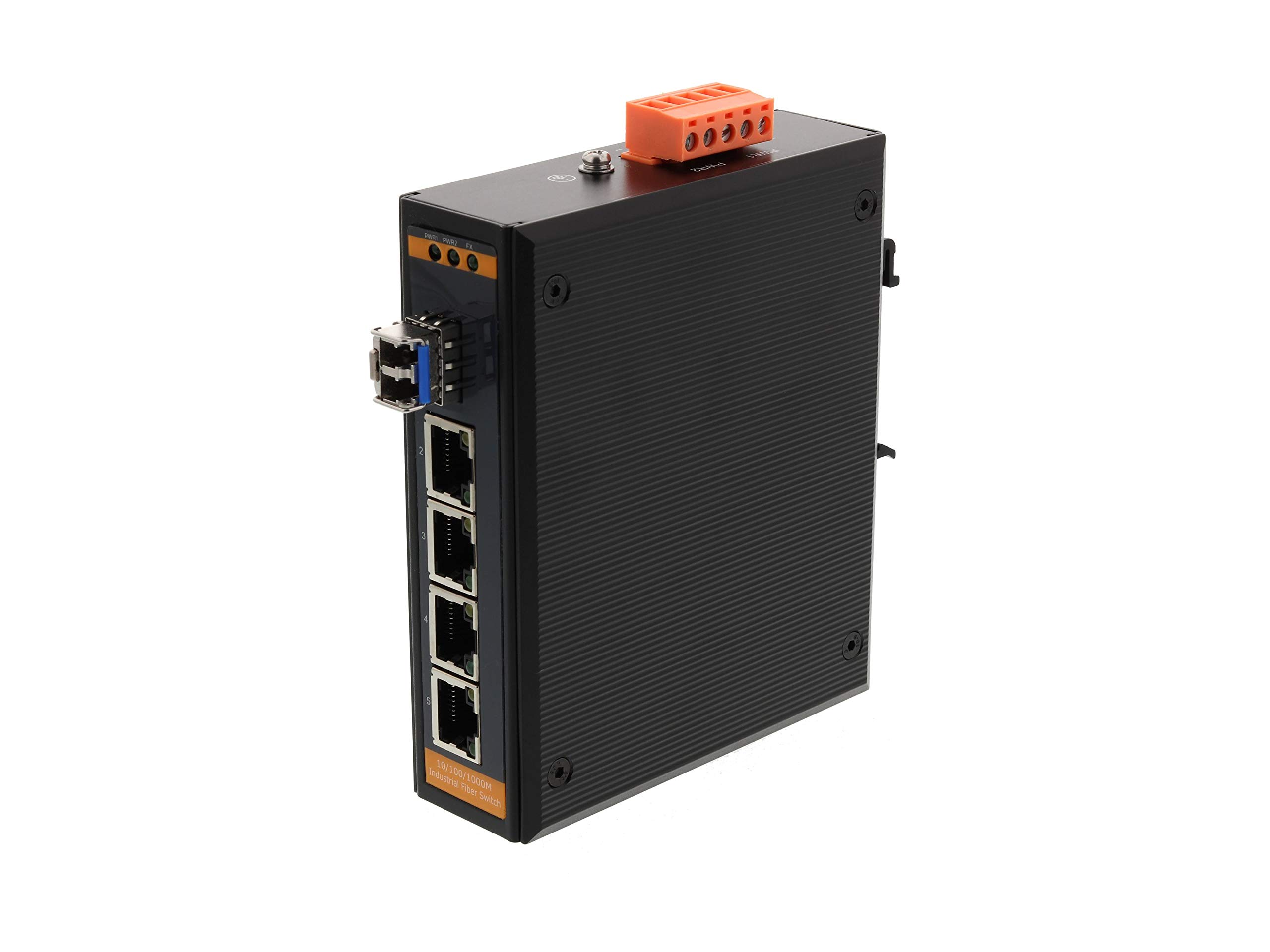 Networx Industrial Gigabit Fiber Media Converter 1000BaseLX