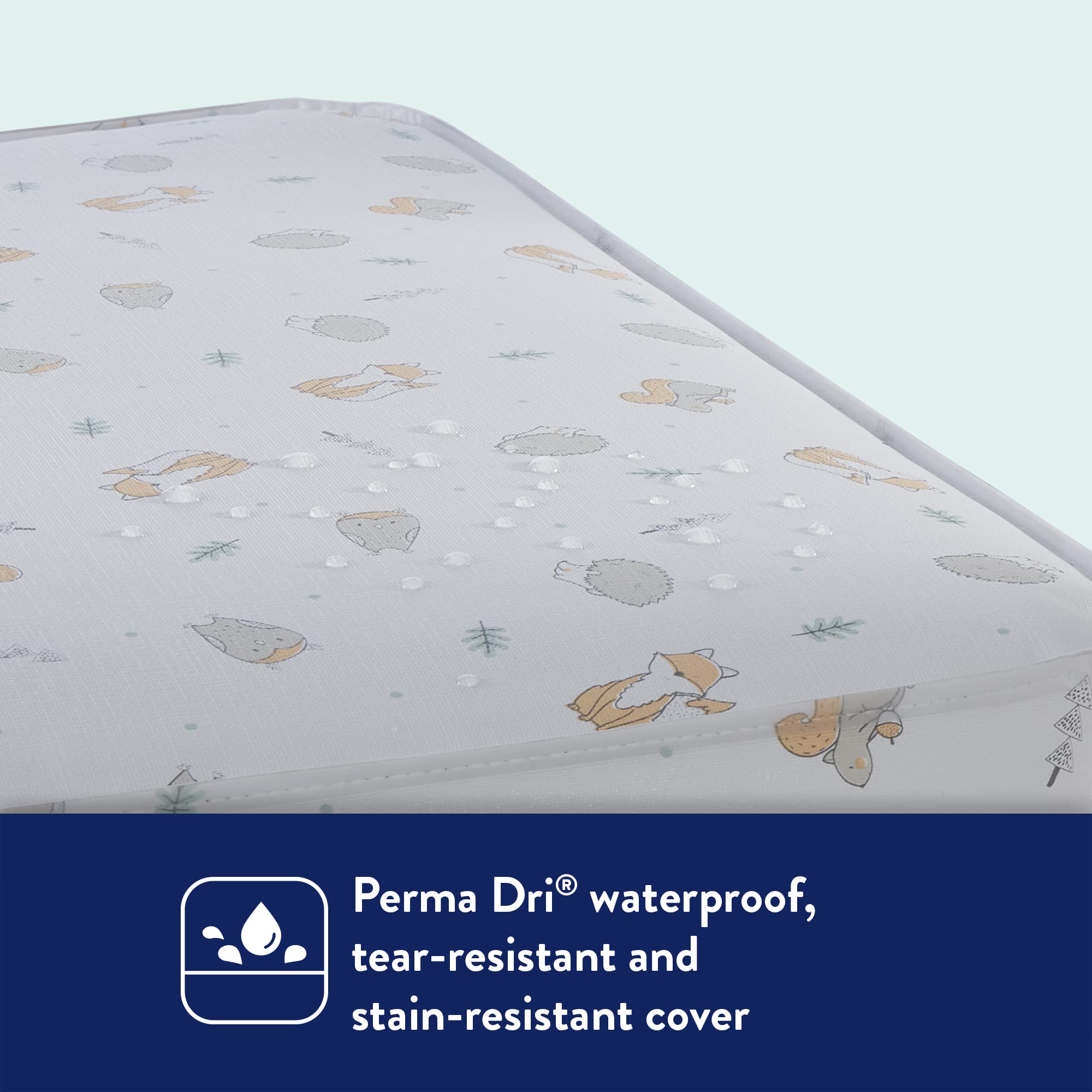 Kolcraft BabyPedic Antibacterial 2 Stage Waterproof Crib Mattress plus Toddler Bed Fit, Premium Extra Firm Supportive Coils, GREENGUARD Gold Certified, Safety & Quality Tested, Made in USA, 52