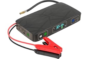 HALO Bolt Ultimate 2 Portable Car Battery Jump Starter | 130 PSI Air Compressor, 55.5Wh USB Power Bank with AC Outlet, Emergency Floodlight & Charger, Jumps Cars SUVs & Trucks, Inflates Tires — Black