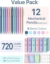Four Candies Mechanical Pencil Set 0.5/0.7mm Lead Refills 29-Count Case view 6