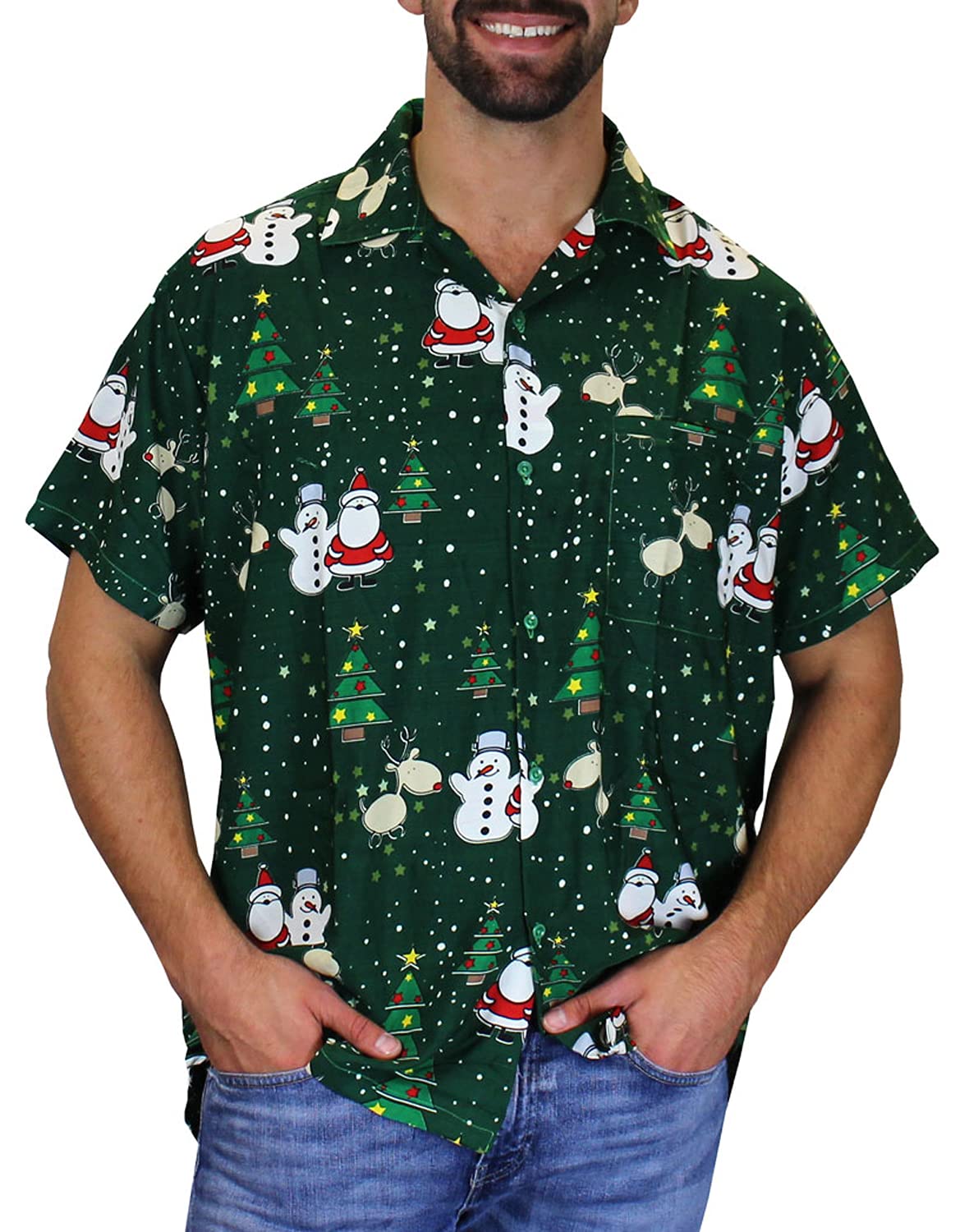 Funky Hawaiian Shirt, Shortsleeve, X-Mas, Christmas