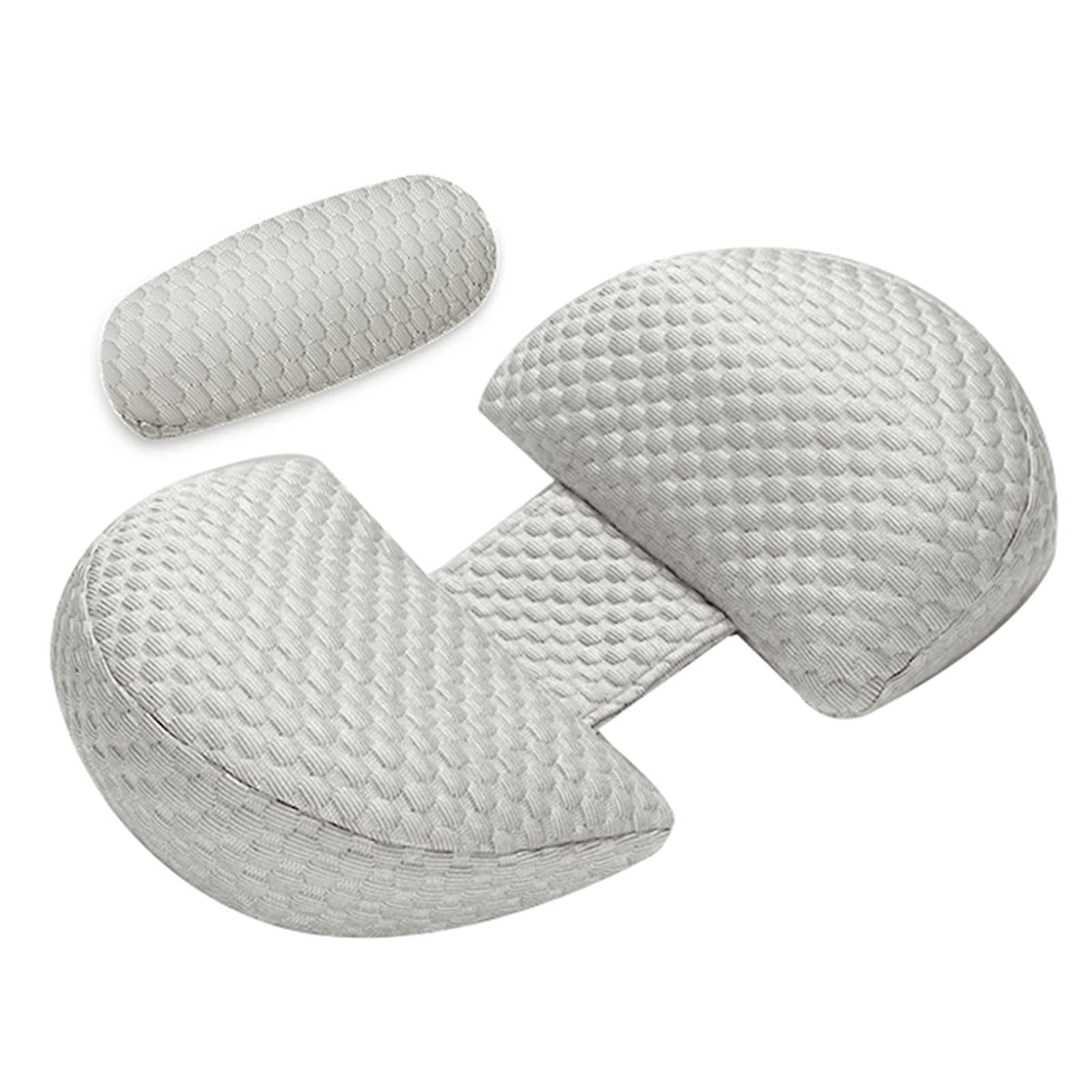 ShowyLive Pregnancy Wedge Pillow for Sleeping Maternity Body Pillow for Pregnant Women with Detachable Washable Cover, Support for Back, Hips, Legs (Grey)