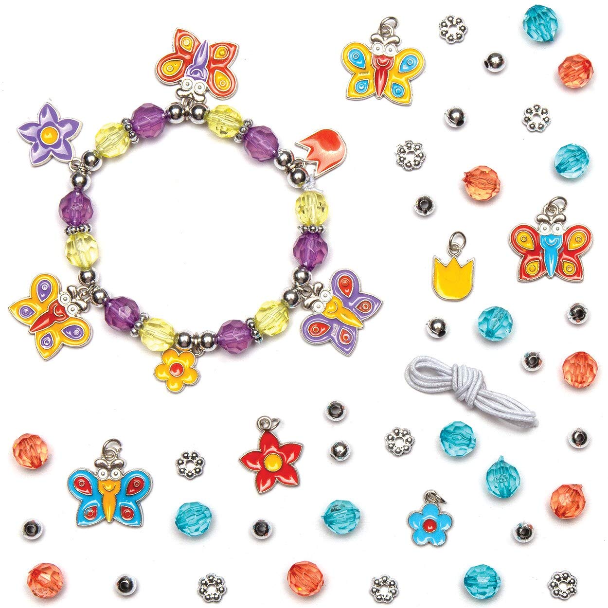 Baker Ross AW397 Butterfly Charm Bracelet Kits (Pack of 3)