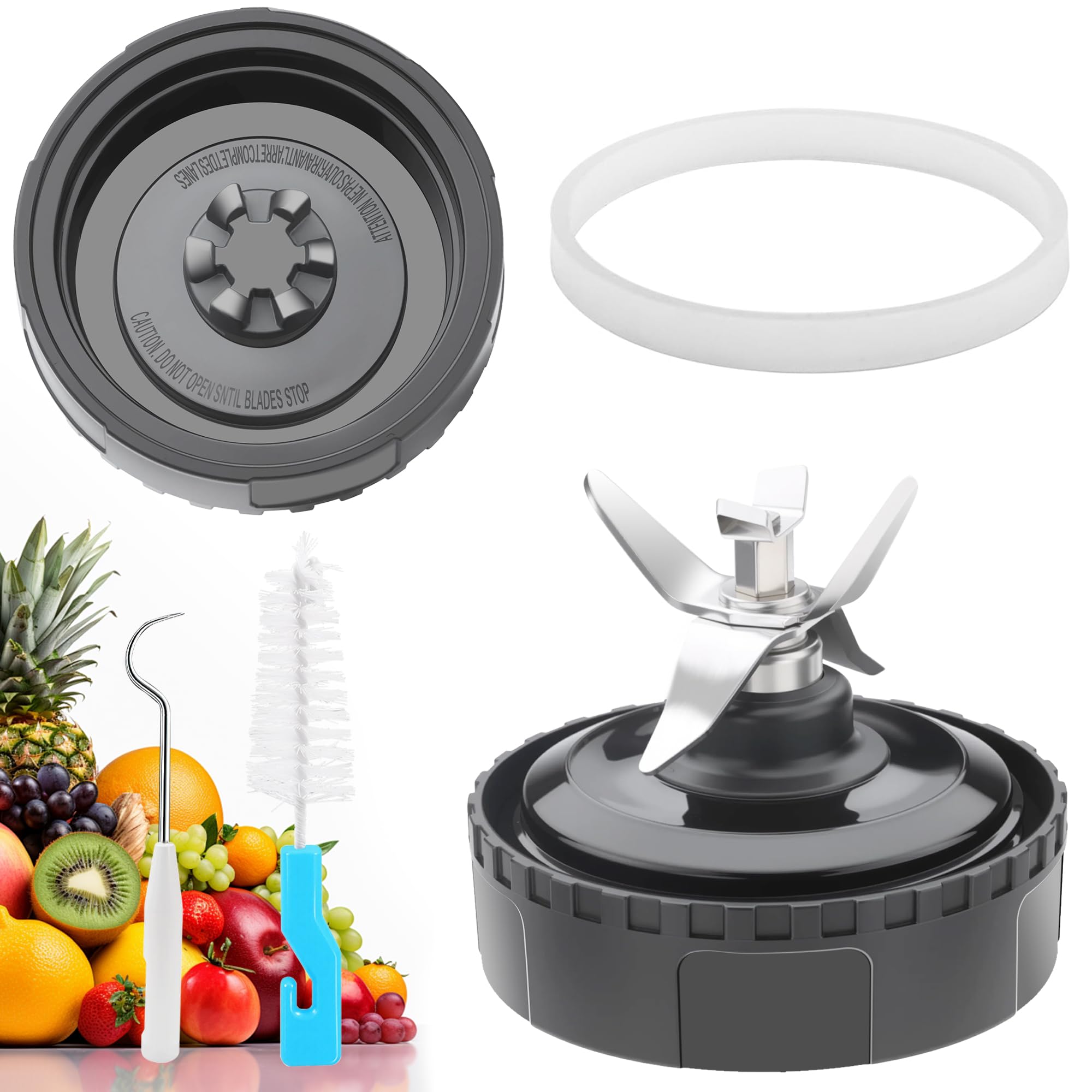 Photo 1 of 1-pack 6 Fins Male Extractor Blade Assembly for Ninja Blender Replacement Parts, 3.35in/8.5cm Blender Blade Compatible with Ninja Blenders Auto iQ BL660 BL770 BL780 303KKU, Only Fit for 16oz Cups