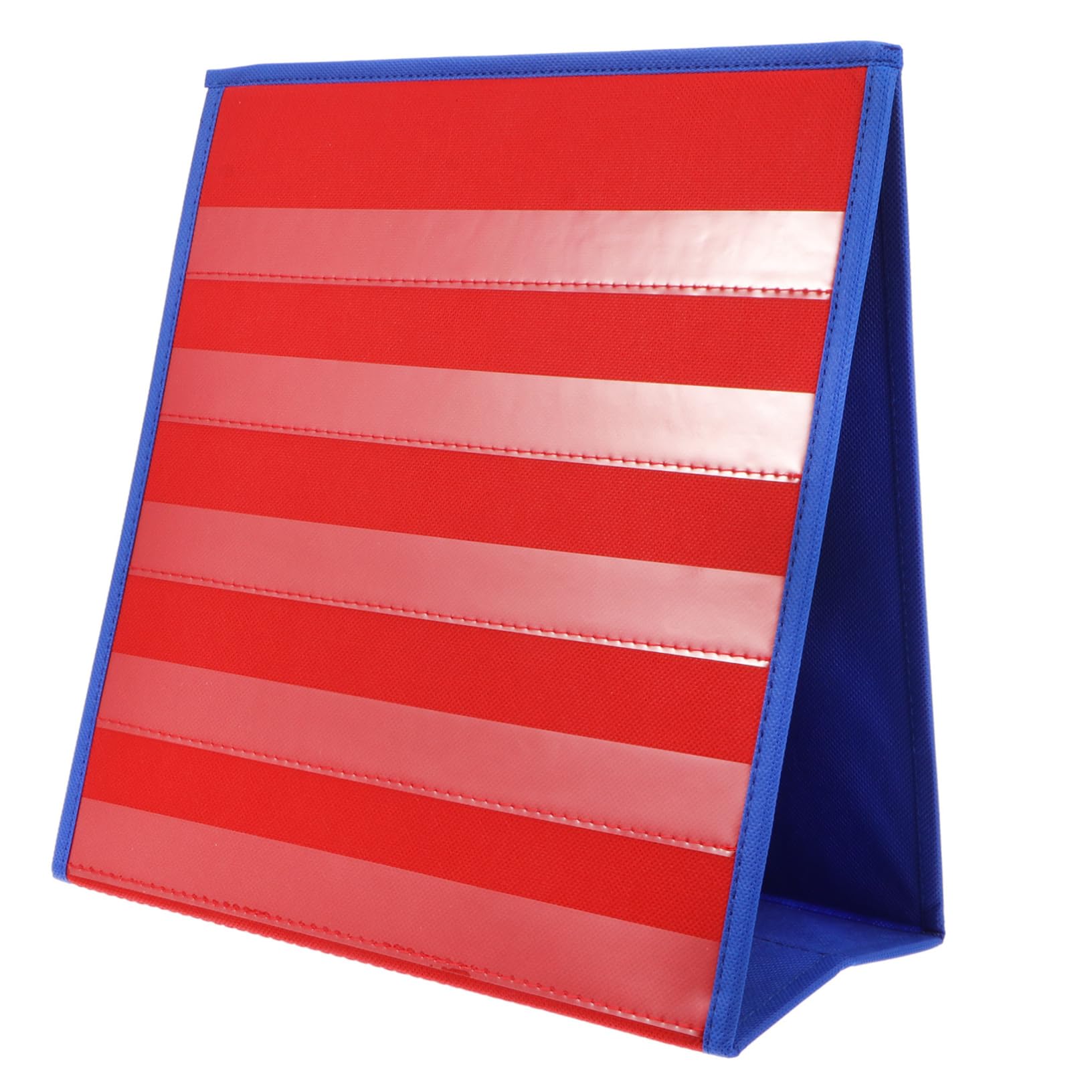 EXCEART Foldable Double-Sided Desktop Display Stand with Transparent Pocket Teaching Aid for Educational Charts and Word Cards Lightweight Table Top Display Tool