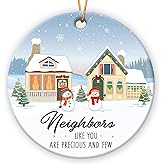 Neighbor Christmas Ornament 2025, Meaningful Thank You Gifts for Good Neighbors Friends, Birthday, Friendship Gifts for Women, Neighbors Like You Ornament for Christmas Decoration