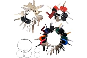 KVI 47 Heavy Equipment Keys Master Set, Fits John Deere Caterpillar CAT Key Kubota Forklift Bobcat Komatsu Takeuchi JCB Volvo
