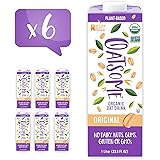 Oatsome Organic Oat Milk, 1-Liter Cartons, 6 Count, Regular, 202.86 Fl Oz