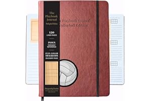 THE POLITE HOUSE The Playbook Journal – Volleyball Notebook Coaching Book and Rotation Tracker, Volleyball Coaching Supplies and Essentials for Men & Women & Players, Coach Gifts