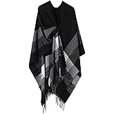 Ladiery Women's Winter Shawl Wrap, Elegant Soft Fleece Poncho with Tie or Pocket Style, Cozy for Wedding, Church and Evening