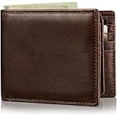 Artpaxy Mens Wallet Bifold Genuine Leather RFID Blocking Wallet for Men with 2 ID Windows 11 Card Holders 2 cash pockets 1 Gift Box