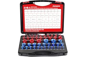 48Pcs Thread Checker, Nut and Bolt Thread Checker, 25 Inch & 23 Metric Box Set Thread Gauge, Thread Checker Standard and Metr
