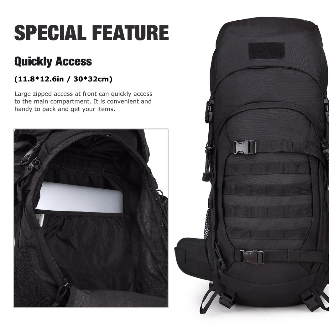 Mardingtop 50L/60L/75L Molle Hiking Internal Frame Backpacks with Rain