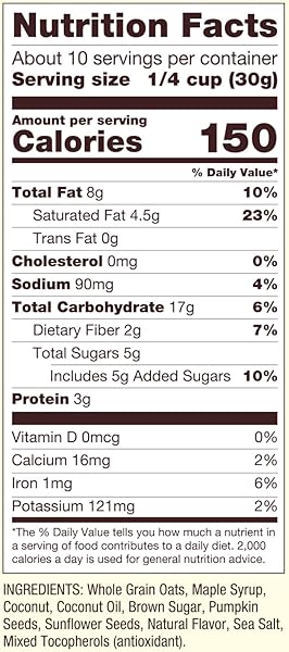 BOB’S RED MILL MAPLE SEA SALT GRANOLA, 11OZ (PACK OF 6) – NON GMO, WHOLE GRAIN, KOSHER