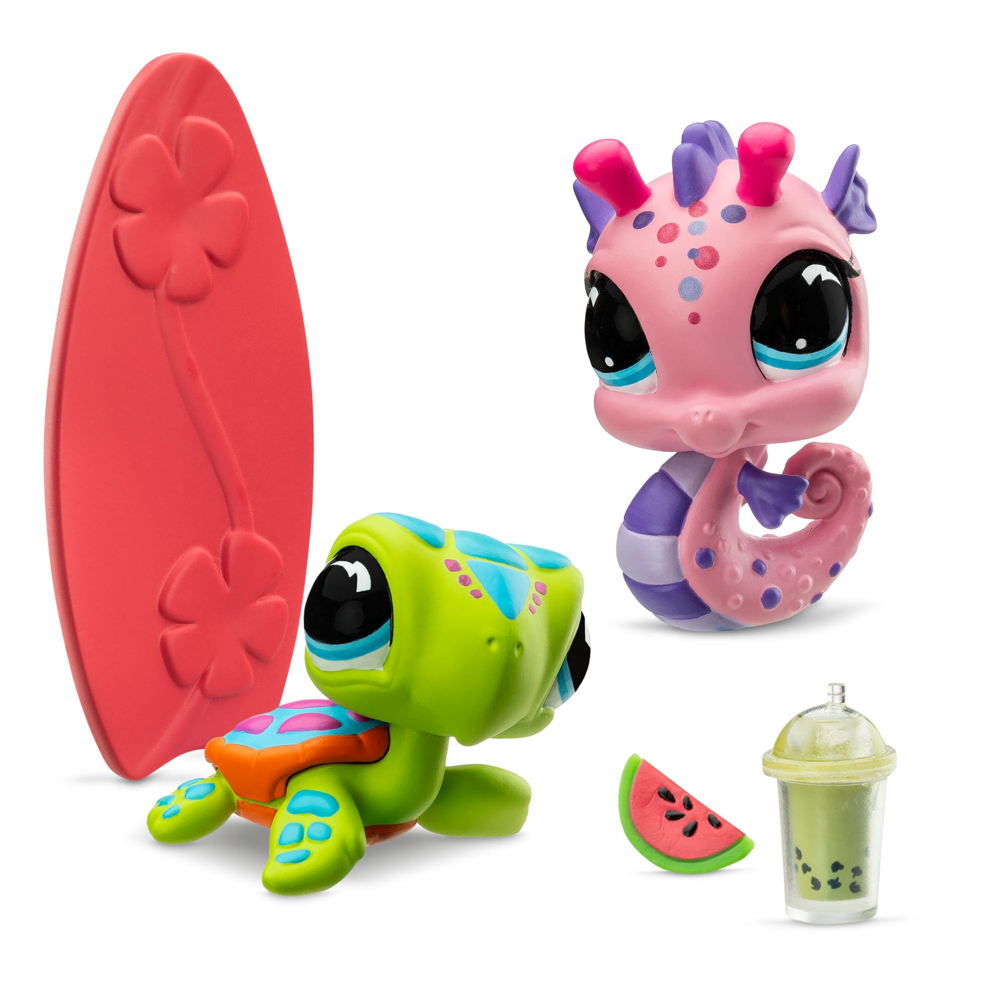 Littlest Pet Shop Pet Pairs Bundle 4 Pack - Series 4 - Gen 7 Authentic LPS Bobble Head Toy Figure, Collectible Toy Animal, Ages 4+
