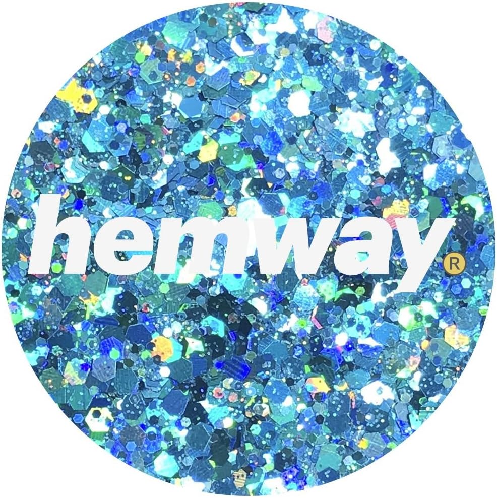 Hemway Ultra Sparkle Glitter Turquoise Holographic Mix 100g Mixed - Image 4