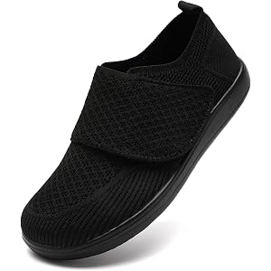 Mens Shoes Diabetic Shoes for Men Orthopedic Wide Slip On Walking Comfofeet | Lymphedema丨Neuropathy丨Swollen Feet 丨Barefoot丨Ze