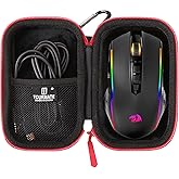 Tourmate Hard Storage Case for Redragon M602/M801/M910-K/M617/M816-PRO Gaming Mouse - Travel Case for Wireless Mouse Gaming 8000 DPI/TECKNET/Logitech M330(Only Box) (Black)