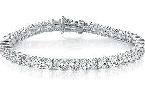 MDFUN Tennis Bracelet for Women and Men 3mm-7mm Cubic Zirconia 18K White Gold/Yellow Gold Plated Size 6-8.5 inches