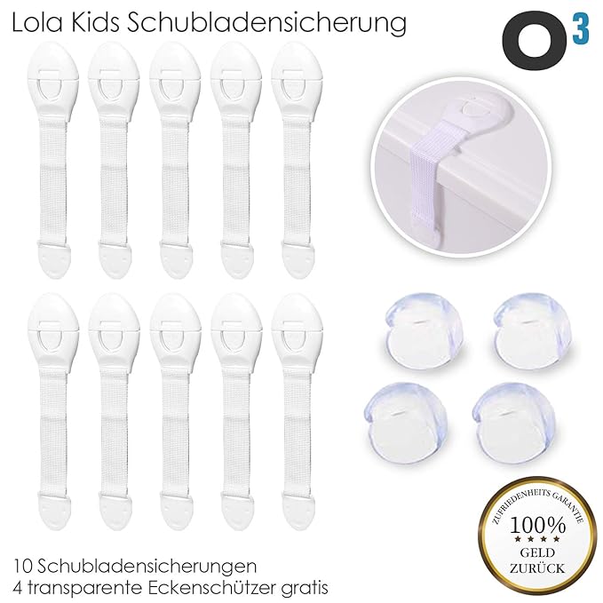 O3 - Sistema de seguridad para cajones, 10 unidades para la nevera ...