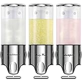 Shampoo and Conditioner Dispenser,Dispensers for The Shower,Shower Soap Dispenser 3 Chamber No Drill,Shampoo Conditioner Body