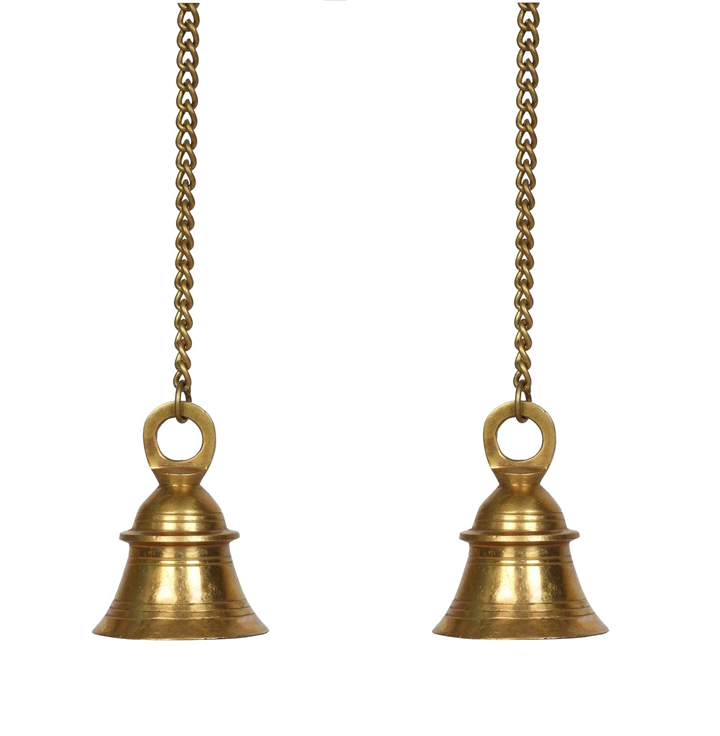 Kartique Brass Wall Hanging Bells for Home Mandir Temple Living Room