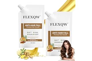 FLEXQW 2 PCS Anti Hair Loss Shampoo, Promote Hair Growth and Thickening & Strengthening Shampoo with Various Plant Extracts for Thinning Hair Women（300ml）