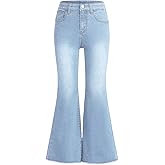GORGLITTER Girl's Jeans Flare Bell Bottom Cute High Waist Denim Pants with Pockets Dressy 2026
