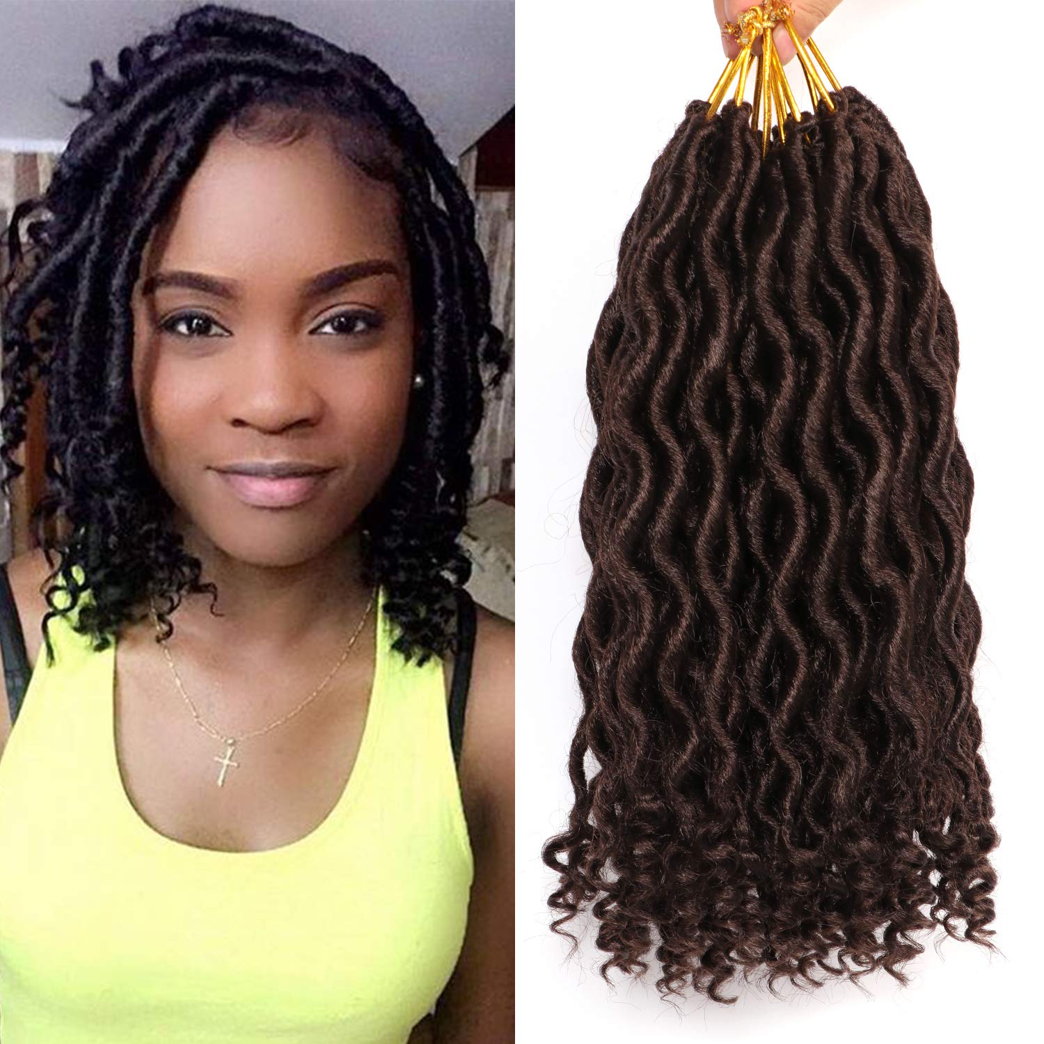 Amazon Com Wavy Faux Locs Crochet Braids With Curly Ends 6 Packs