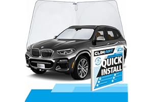 CLIM ART Windshield Sun Shade for BMW X3 2018-2024 - Custom-Fit Foldable Car Sun Shade - Car Sunshade - Vehicle Sun Protector - Front Auto Windshield Cover, Car Windshield - WS2001