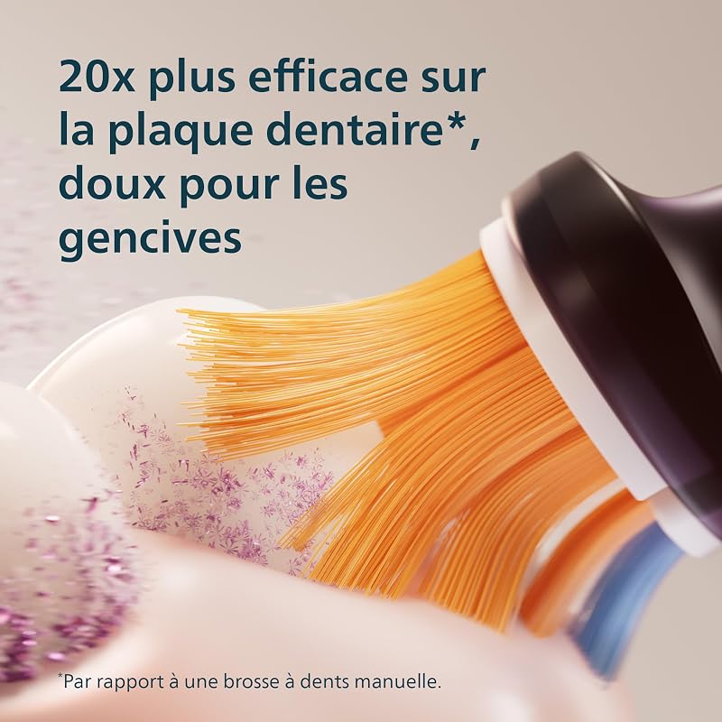 Sonicare - Brosse à dents électrique DiamondClean 9900 Prestige avec technologie SenseIQ et application, 5 modes de brossage, étui de voyage avec chargeur, noir, modèle HX9992/43