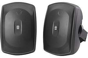 YAMAHA NS-AW190BL 2-Way Indoor/Outdoor Speakers (Pair, Black)
