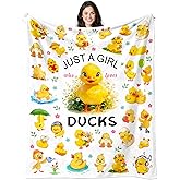 Duck Blanket Duck Gifts for Girls Women Ducks Lovers Soft Flannel Blankets Birthday Gifts Decor Stuff Ducks Themed Throw Blanket 50" x 40"