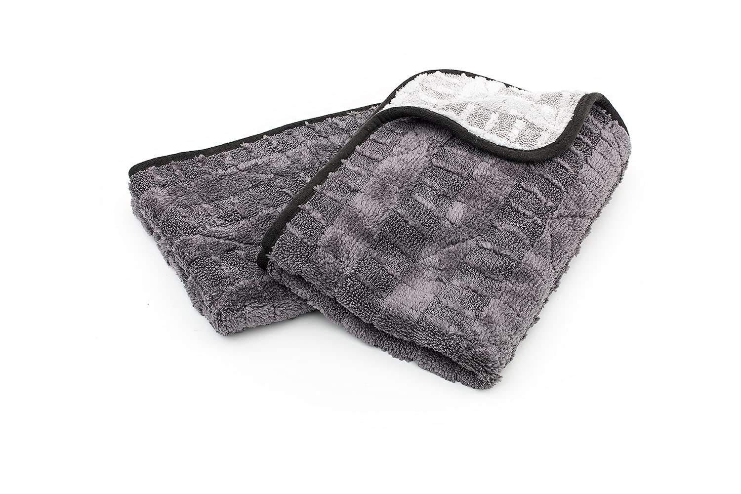 Photo 1 of The Rag Company Gauntlet Car Drying Towel - 70/30 Korean Microfiber, Dries Faster Without Scratching, 900gsm, 15x24 inches, Ice Grey/Grey, 2-Pack