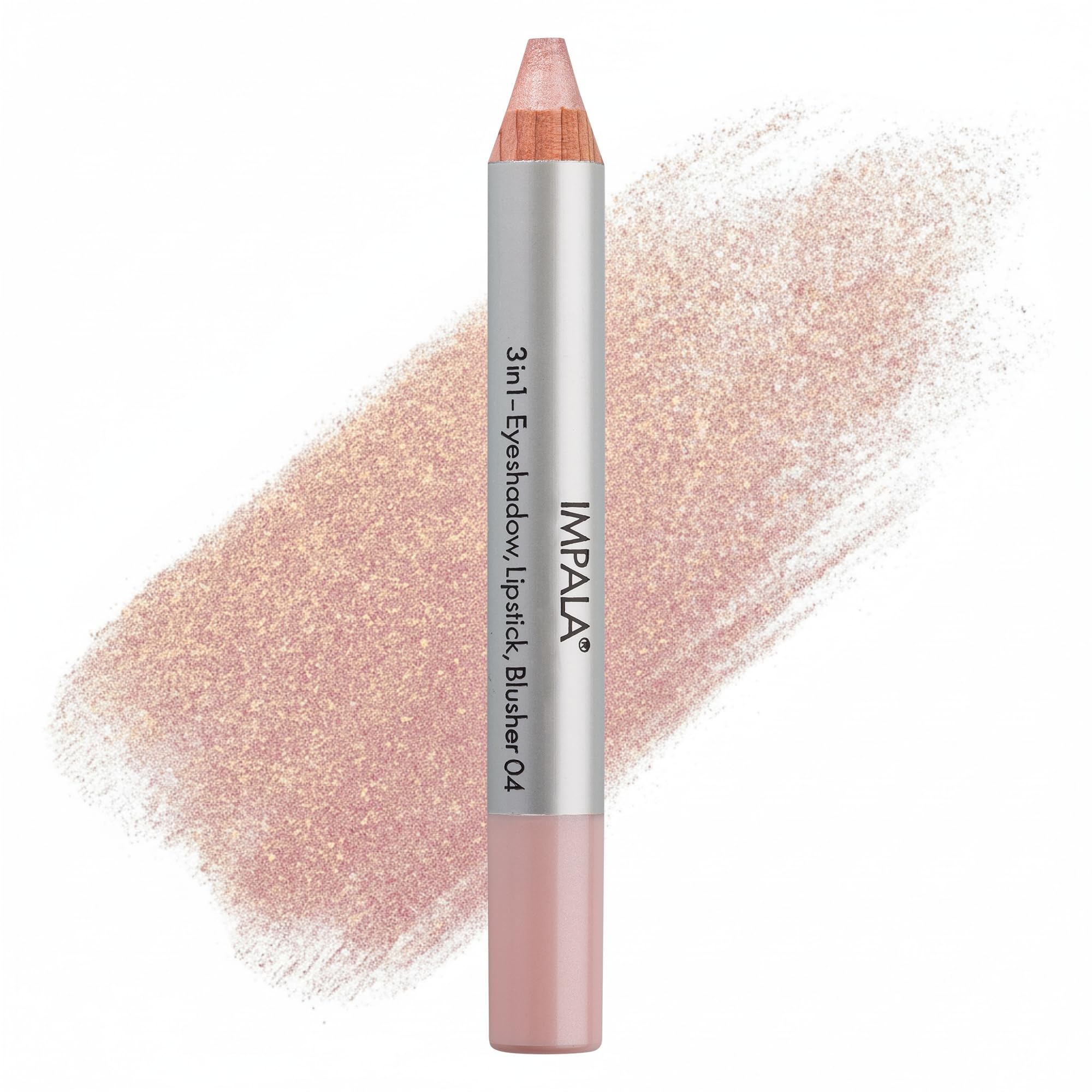IMPALA | 3-in-1 Jumbo Pencil, Color 04 Pale Pink | Eyeshadow, Lipstick, and Blush | Perfect Blending | Soft and Long-Lasting Texture | Intense Colors | Easy to Apply