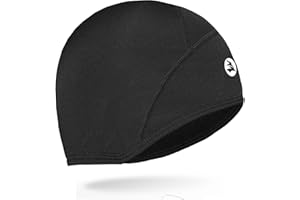 EMPIRELION Lightweight Thermal Skull Cap Ears Warm Cycling Helmet Liner Winter Running Beanie Hats Sweat Wicking