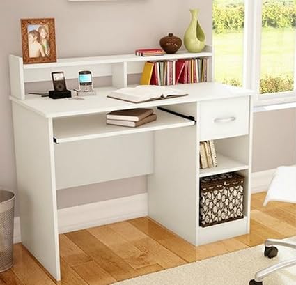 Amazon.com: South Shore Study Table Desk Furniture, White: Toys & Games